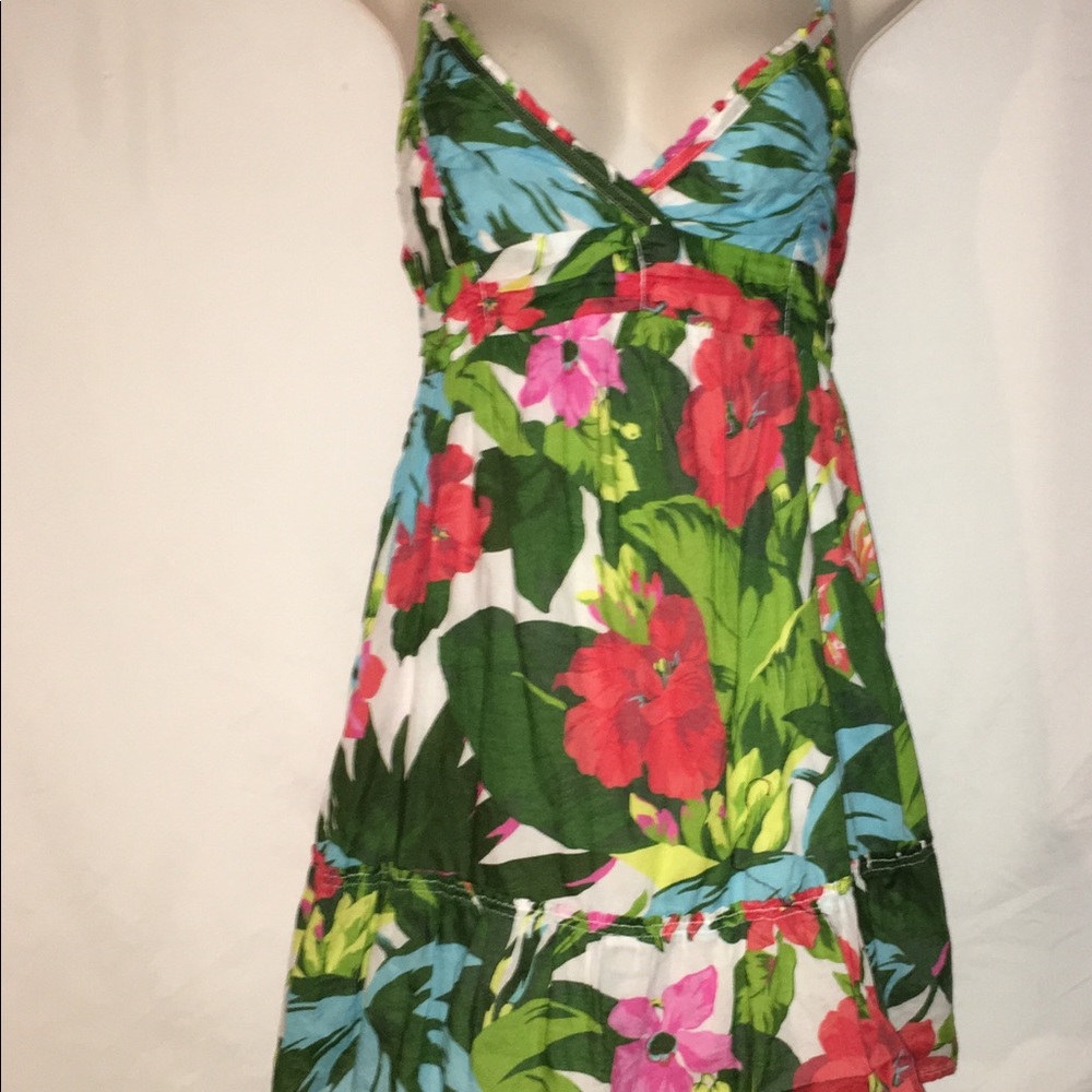 Hollister sundress Tropical flowers medium dress